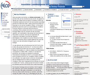 alco.lu: ALCO: Association Luxembourgeoise des Compliance Officers du Secteur Financier
Le site officiel de l'Association Luxembourgeoise des Compliance Officers du Secteur Financier