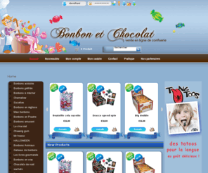 bonbon-et-chocolat.com: Bonbon & Chocolat - vente de confiserie en ligne
Bonbon et chocolat - vente en ligne de confiserie. Haribo, Hitscher, Chupa Chups, les plus grandes marques au meilleur prix, c'est sur Bonbonetchocolat.com