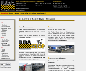eurotrailer.net: PKW - Anhänger / Auto - Anhänger kaufen beim JUBA - AnhängerZentrum GmbH
Ihr Partner in Sachen PKW-Anhänger. Wir beraten Sie gern unter  49 (0) 9133 - 868 