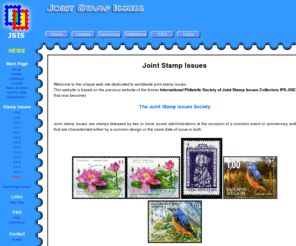 jointstampissues.net: Joint Stamp Issues
The web site for joint stamp issues collectors. Data on new joint issues. International Philatelic Society for Joint Stamp Issues Collectors. Catalogue of Joint Stamp Issues