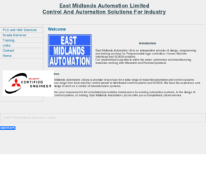 emautomation.co.uk: East Midlands Automation Limited   PLC, HMI, SCADA Services
Freelance,PLC,HMI and SCADA programming services,design,installation,training