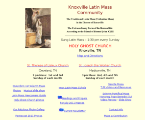 knoxlatinmass.net: Knoxville Latin Mass Community
