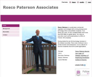 roscopaterson.com: Rosco Paterson Associates
Information about Rosco Paterson and Rosco Paterson Associates - services in negotiation, sales, stratgey and training.