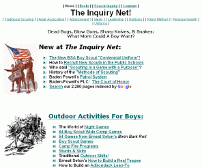 inquiry.net: Traditional Scouting: Boy Scout Activities B-P Traditional Scouting Scouts Resources
