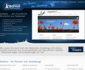 kadmin.org: Webseiten Gestaltung, Homepage Betreuung
Webdesign, Webseiten / Homepage Gestaltung und Betreuung – Wir machen Internet!