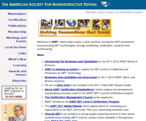 asnt.org: The American Society for Nondestructive Testing (NDT)
