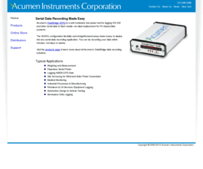 serialdatalogger.com: RS-232 Serial Data Recorders and Serial Data Loggers
Serial data recorder and RS-232 data logger manufacturer