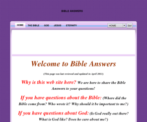 verseinthebible.org: Bible verses explained
Bible answers to Bible verses