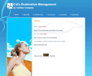 calcheung.com: Cal's Destination Management - Home
Here is a must to make a stop over before you plan your trip to Mainland China & Hong Kong!