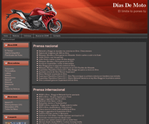 diasdemoto.com: DíasDeMoto - DíasDeMoto
DíasDeMoto.com para que disfrutes de tus días de moto al máximo. Encontrarás las últimas noticias del mundo de la moto, podrás planificar tu ruta antes de partir, consultar el tiempo, etc.