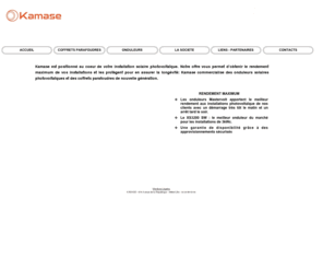 kamase.com: Coffrets DC équipés Multi-Contact MC4, Coffrets Parafoudres AC et Onduleurs Photovoltaique
Spécialiste du Photovoltaïque, nous proposons des onduleurs et des coffrets parafoudres pour vos installations à travers la France et la Belgique. 