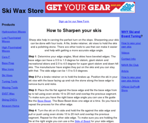 skiwaxstore.net: Ski Wax Store
Get ski wax and ski tuning tools for your skis and snowboard,
ski safer