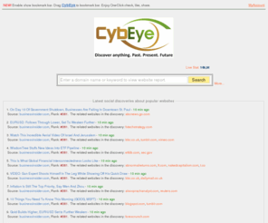 cybeye.com: Cybeye - Discovery anything. Past, Present and Future.
Cybeye.com