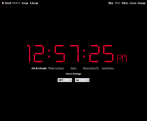 theonlinealarm.com: Online Alarm Clock
Online Alarm Clock - Free internet alarm clock displaying your computer time.