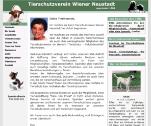 tierschutzverein.or.at: Willkommen beim Tierschutzverein Wiener Neustadt
Willkommen auf der offiziellen Homepage des Tierschutzvereins Wr. Neustadt