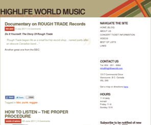 highlifeworld.com: Highlife World Music | Excellent cross-border travel, without the bag searches.
