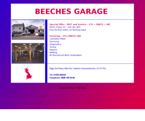 beechesgarage.co.uk: MOTs, Servicing, Tuning, Repairs and more at Beeches Garage, Gloucestershire.
Servicing, Tuning, Repairs and MOT Testing in Gloucestershire
