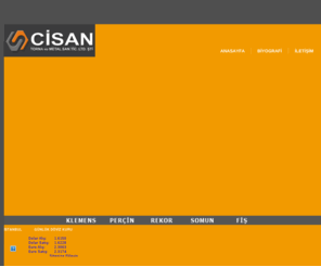 cisantorna.com: CİSAN TORNA ve METAL SAN. TİC. LTD. ŞTİ | KLEMENS  / PERÇİN / REKOR 
/ SOMUN / FİŞ İMALATI
