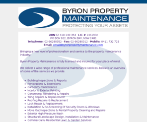 byronpropertymaintenance.com: Byron Property Maintenance
Bringing a new level of professionalism and service to the property maintenance industry.