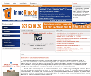 inmobiliariarincon.com: Inmobiliariarincon.com Tu inmobiliaria mas cercana...   minerva@inmobiliariarincon.com - Inicio
inmobiliariarincon.com. Inmobiliaria situada en Navalmoral de la Mata, donde disponemos de todo tipo de solares, fincas rústicas, viviendas en alquiler, pisos en venta, pisos en alquiler, locales comerciales.