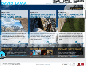david-lama.com: DAVID LAMA: Welcome
Offizielle Homepage von Kletter-Shooting-Star David Lama. News, Bilder, Facts und vieles mehr ...