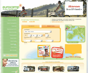 eurocamp.ch: Familienferien,Italien,Frankreich,Kroatien,Spanien,Portugal, Florida,Camping,Sommerferien,Caravan,Zelt,Chalet,Informationen,Buchen,Reservieren,Eurocamp Schweiz
Familienferien,Italien,Frankreich,Kroatien,Spanien,Portugal,Florida,Camping,Sommerferien,Caravan,Zelt,Chalet,Informationen,Buchen,Reservieren,Eurocamp Schweiz