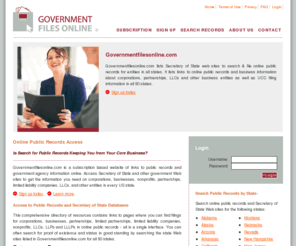 secst.com: Access Secretary of State Records Search - Home
Government Files Online lists free web sites to search and find online Secretary of State files & public records in any state.