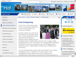 schlappenbier.com: Stadt Hof
Stadt Hof, Hof - in Bayern ganz oben