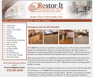 restor-it.net: Restor-It Flooring Systems, Inc.
At Restor-It, you’ll see our expertise in everything we do. We’re family owned and Bob Rowley has committed over 20 years to the flooring business. We pride ourselves in offering you the best deals possible at the highest level of service. And, we take extreme pleasure in providing sophisticated and stylish products at amazingly discounted prices.