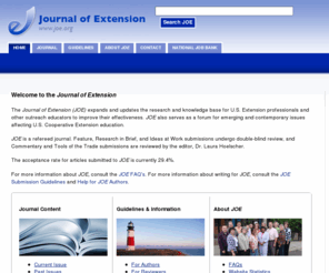 joe.org: The Journal of Extension - JOE
JOE is the official refereed journal of the U.S. Cooperative Extension System
