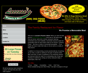 leccesespizzeria.com: Leccese's Pizzeria & More | Spencerport, NY - Mobile Edition
Bring new meaning to mealtime by visiting our family restaurant today in Spencerport, New York.