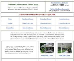 alumawood-patiocovers.com: California Alumawood Patio Covers - Alumawood Patio Covers Contractors
California Alumawood Patio Covers Supplies and Installs Aluminum Alumawood Patio Covers in California