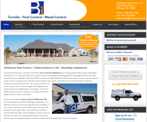 binspected.com: Oklahoma Pest Control | Exterminators in OK - Brandley
Contact Brandley Inspections for help with Oklahoma pest control who assists customers exterminate bed bugs, termites, ants, rodents, roaches beetles, ticks, wasps, spiders, and other pests in OK.