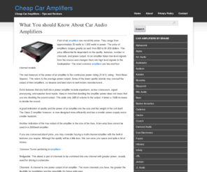cheapcaramplifiers.net: Cheap Car Amplifiers
Cheap Car Amplifiers - Tips and Reviews