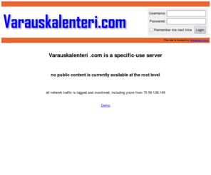 varauskalenteri.net: Varauskalenteri .com
Specific-use server, no public content at the root level.