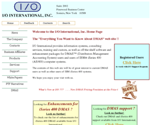 iointernationalonline.com: I/O International - Home Page
I/O International Home Page, DMAS, ERP, Distributors Management Accounting System