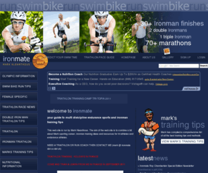 triathlon247.com: Ironman and triathlon training tips from Mark Kleanthous
Ironmate, your guide to triathlon and ironman training. Including tips, tricks and expert advice from proven triathlete, Mark Kleanthous