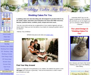 weddingcakesforyou.com: Wedding Cakes and Cake Decorating Ideas
At Wedding Cakes For You find the latest cake styles and the best recipes from a Connecticut award winning pastry chef.  Enter the wedding cake contest!