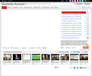 deutscheaccount.com: Deutsche Account
Deutsche Account on WN Network delivers the latest Videos and Editable pages for News & Events, including Entertainment, Music, Sports, Science and more, Sign up and share your playlists.