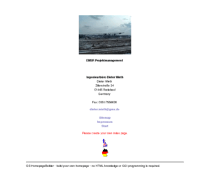 emsr-projektmanagement.com: Demo Homepage
GS HomepageBuilder - build your own homepage - no HTML knowledge  or CGI programming is required.