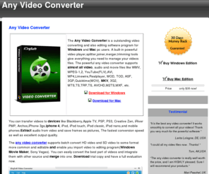 freevideo-converter.com: Any Video Converter
The most powerful Any video converter software guide you how to convert your video files