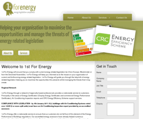 firstforenergy.com: Welcome to 1st For Energy | 1st For Energy.co.uk: Energy Legislation Compliance
1st For Energy will ensure that you comply with current energy related legislation be it from Europe, Westminster or from the Devolved Assemblies