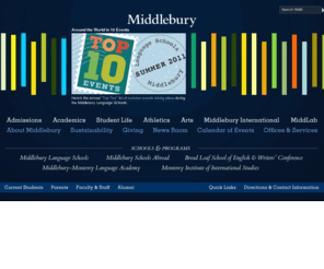 midd.mobi: Middlebury
Middlebury College, in Vermont, is one of America's top liberal arts colleges, renowned for its strengths in international studies and environmental education.