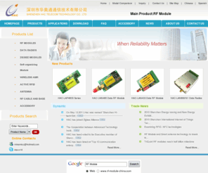 rf-module-china.com: RF Module - Wireless data transmission module,RF Module china- HAC
professional RF Module supplier in China. We are specialized in design and developing ODM wireless data radio modules which are widely used in AMR, Industry Remote Control, Security Monitoring,data collection etc.