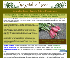 vegetableseeds.info: Vegetable Seeds - Grow your own veg from seed
Find Vegetable and Veg Seed information, seeds for sale and learn how easy they are to grow