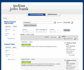 indianjobsbank.com: Jobs in India
Search jobs from a comprehensive data bank of jobs in India from top employers.Home based online jobs without investments, full or part-time.