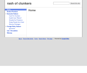 rashofclunkers.com: rash of clunkers
