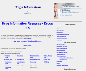 druginformationresource.com: Drugs Information Home Page - Drug Info - Information on Drugs
drugs-information-home-page.com - Drugs Information Home Page - Drug Info - Information on Drugs Complete Resource for drug testing information and drug test products