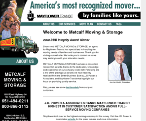 metcalfmoving.com: Metcalf Moving and Storage - Agent for Mayflower Transit
Metcalf Moving & Storage is an Agent for Mayflower Transit.