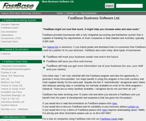 fedface.com: FastBase
FastBase Accounting Software for Business. Stock Control. Financials. Custom Reports. Superior Service and Support. Website development. Custom software.